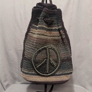 The Sak Vintage Dylan Drawstring  Crochet Backpack
